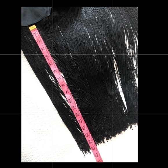 NWT CAMI NYC The Fringe Dress In Black Silk Size S - Picture 16 of 16